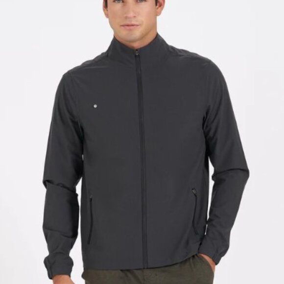 Vuori Men's Venture Track Jacket-in Black Linen - Picture 1 of 4